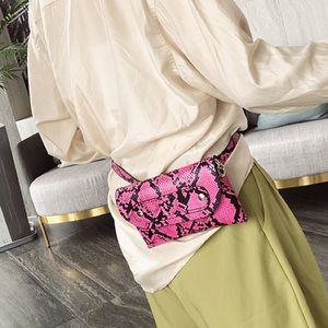 Snake Print Belt bag/Fanny pack/ crossbody bag